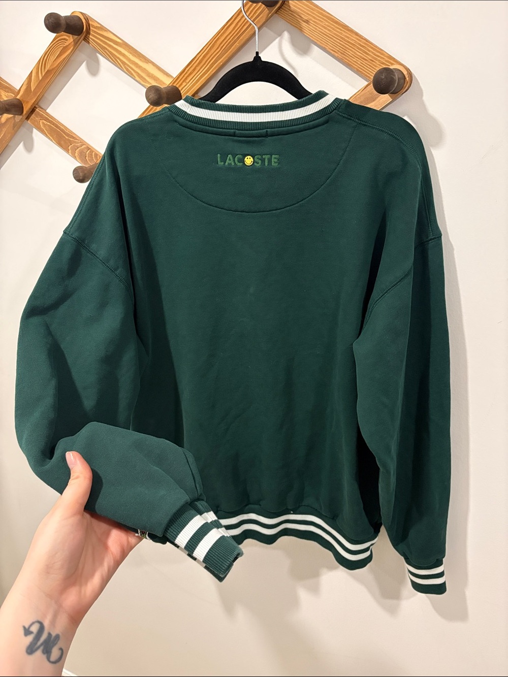‼️RARE‼️ Unisex Lacoste & Smiley Collab Sweatshirt - Picture 6 of 7
